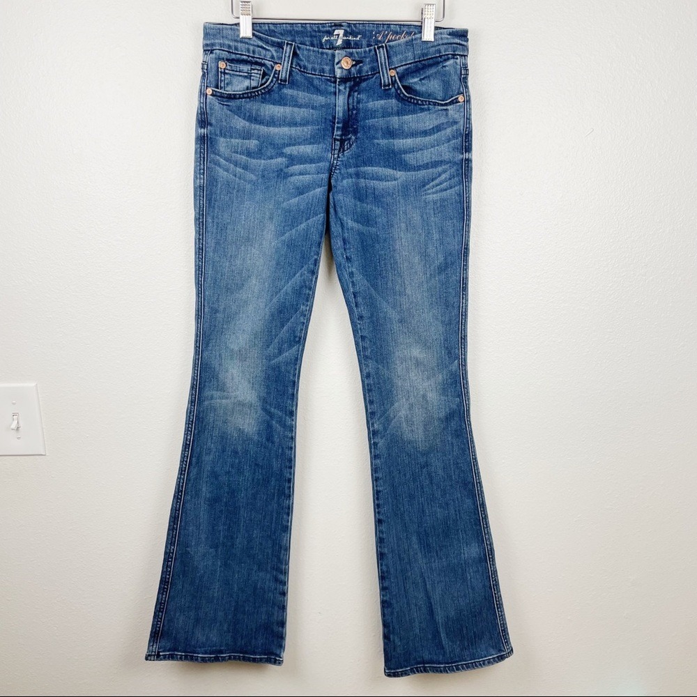 7 For All Mankind Women's Boot Cut Jeans - Medium Blue Wash